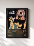 #noir Tableau de l'album Pirata de Litfiba, cadre noir, imprimé et encadré en France