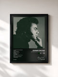 #noir Tableau de l'album Killing Me Softly with Her Song de Johnny Mathis, cadre noir, imprimé et encadré en France