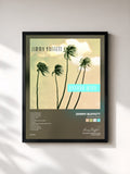 #noir Tableau de l'album Banana Wind de Jimmy Buffett, cadre noir, imprimé et encadré en France