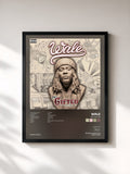#noir Tableau de l'album The Gifted de Wale, cadre noir, imprimé et encadré en France