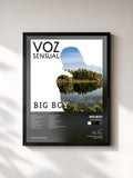 #noir Tableau de l'album Voz Sensual de Big Boy, cadre noir, imprimé et encadré en France