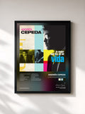 #noir Tableau de l'album Lo Mejor Que Hay en Mi Vida de Andrés Cepeda, cadre noir, imprimé et encadré en France