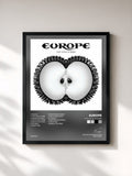 #noir Tableau de l'album Last Look at Eden de Europe, cadre noir, imprimé et encadré en France