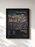 #noir Tableau de l'album Gib Mir Musik de Reinhard Mey, cadre noir, imprimé et encadré en France