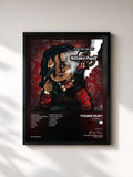 #noir Tableau de l'album SlimeBall 3 de Young Nudy, cadre noir, imprimé et encadré en France