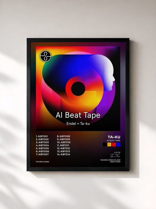 Ta-Ku · AI Beat Tape — Affiche encadrée
