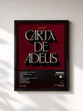#noir Tableau de l'album Carta de Adeus de Fresno, cadre noir, imprimé et encadré en France