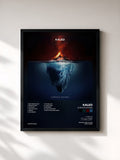 #noir Tableau de l'album Surface Sounds de KALEO, cadre noir, imprimé et encadré en France