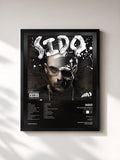 #noir Tableau de l'album Ich & meine Maske (Premium Version) de Sido, cadre noir, imprimé et encadré en France