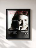#noir Tableau de l'album Las cosas que vives de Laura Pausini, cadre noir, imprimé et encadré en France