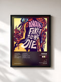 #noir Tableau de l'album Fake It Till We Die de Anouk, cadre noir, imprimé et encadré en France