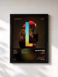 #noir Tableau de l'album APART de Allen Stone, cadre noir, imprimé et encadré en France