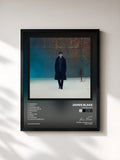 #noir Tableau de l'album Overgrown de James Blake, cadre noir, imprimé et encadré en France
