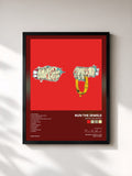 #noir Tableau de l'album Meow the Jewels de Run The Jewels, cadre noir, imprimé et encadré en France