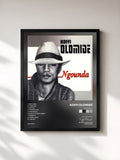 #noir Tableau de l'album Ngounda de Koffi Olomidé, cadre noir, imprimé et encadré en France