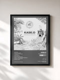 #noir Tableau de l'album Remixes y Regalos de Kase.O, cadre noir, imprimé et encadré en France