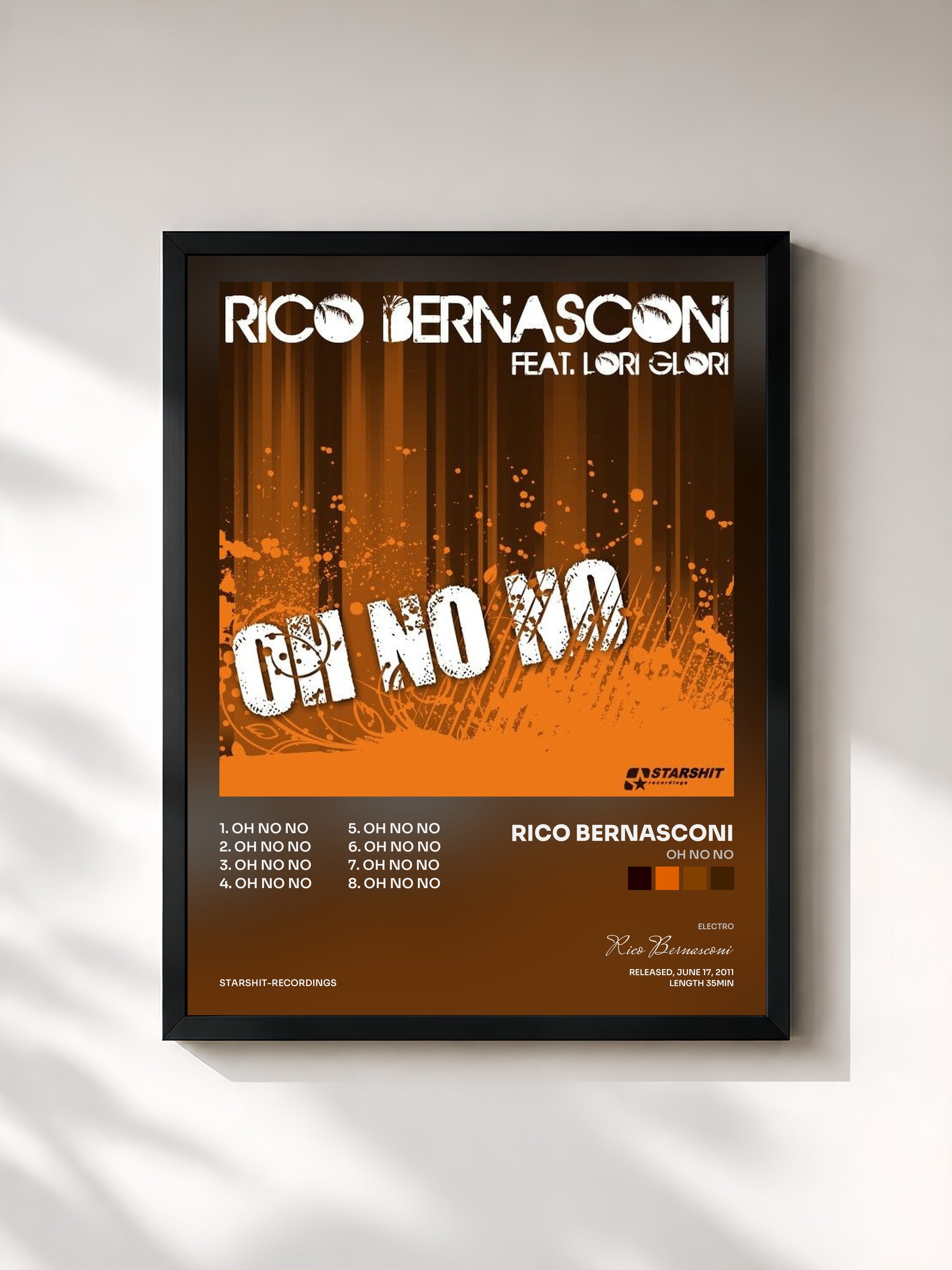 #noir Tableau de l'album Oh No No de Rico Bernasconi, cadre noir, imprimé et encadré en France