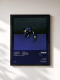 #noir Tableau de l'album We Cut the Night de AaRON, cadre noir, imprimé et encadré en France