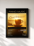 #noir Tableau de l'album Piano Music For Quiet Moments de Beegie Adair, cadre noir, imprimé et encadré en France