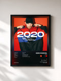 #noir Tableau de l'album 2020 de Gers Pardoel, cadre noir, imprimé et encadré en France