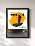 #noir Tableau de l'album Deezer Sessions de Tom Odell, cadre noir, imprimé et encadré en France
