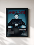 #noir Tableau de l'album Save This Christmas For Me de Johnny Logan, cadre noir, imprimé et encadré en France