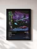 #noir Tableau de l'album BRUT4L de Ikaz Boi, cadre noir, imprimé et encadré en France