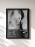 #noir Tableau de l'album All My Life de Kina Grannis, cadre noir, imprimé et encadré en France