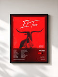 #noir Tableau de l'album El Toro de EST Gee, cadre noir, imprimé et encadré en France