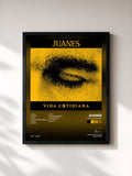#noir Tableau de l'album Vida Cotidiana de Juanes, cadre noir, imprimé et encadré en France