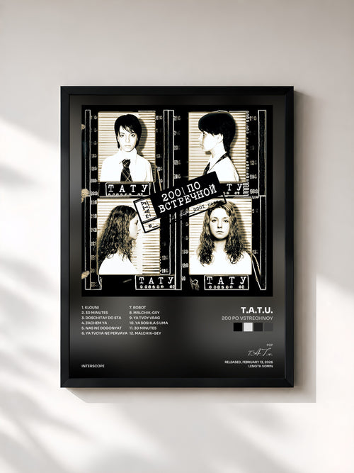 t.A.T.u. · 200 Po Vstrechnoy — Affiche encadrée