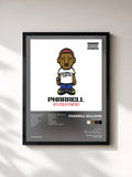 #noir Tableau de l'album In My Mind de Pharrell Williams, cadre noir, imprimé et encadré en France