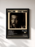 #noir Tableau de l'album Street Tough de Ben E. King, cadre noir, imprimé et encadré en France