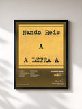 #noir Tableau de l'album A Letra "A" de Nando Reis, cadre noir, imprimé et encadré en France