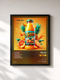 #noir Tableau de l'album Tropicana de Rak-Su, cadre noir, imprimé et encadré en France