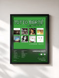 #noir Tableau de l'album Tutto Bertè de Loredana Bertè, cadre noir, imprimé et encadré en France