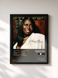 #noir Tableau de l'album The Art of Love & War de Angie Stone, cadre noir, imprimé et encadré en France