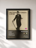 #noir Tableau de l'album Comedia de Héctor Lavoe, cadre noir, imprimé et encadré en France