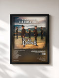 #noir Tableau de l'album Corridos Pa' la Historia de Los Dos Carnales, cadre noir, imprimé et encadré en France