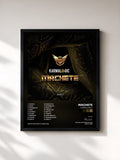 #noir Tableau de l'album Karmalogic I de Machete, cadre noir, imprimé et encadré en France
