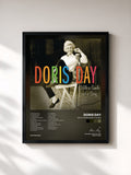 #noir Tableau de l'album With A Smile And A Song de Doris Day, cadre noir, imprimé et encadré en France
