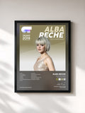 #noir Tableau de l'album Sus Canciones (Operación Triunfo 2018) de Alba Reche, cadre noir, imprimé et encadré en France