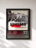#noir Tableau de l'album Fuego cruzado de Sidecars, cadre noir, imprimé et encadré en France