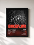 #noir Tableau de l'album TO MAKE PEOPLE HAPPY de AVAION, cadre noir, imprimé et encadré en France