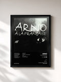 #noir Tableau de l'album À la française de Arno, cadre noir, imprimé et encadré en France