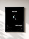 #noir Tableau de l'album Solo Piano de Ludovico Einaudi, cadre noir, imprimé et encadré en France