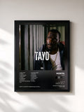 #noir Tableau de l'album TAYO de MORTEL, cadre noir, imprimé et encadré en France