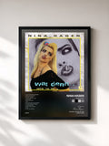 #noir Tableau de l'album Was denn de Nina Hagen, cadre noir, imprimé et encadré en France