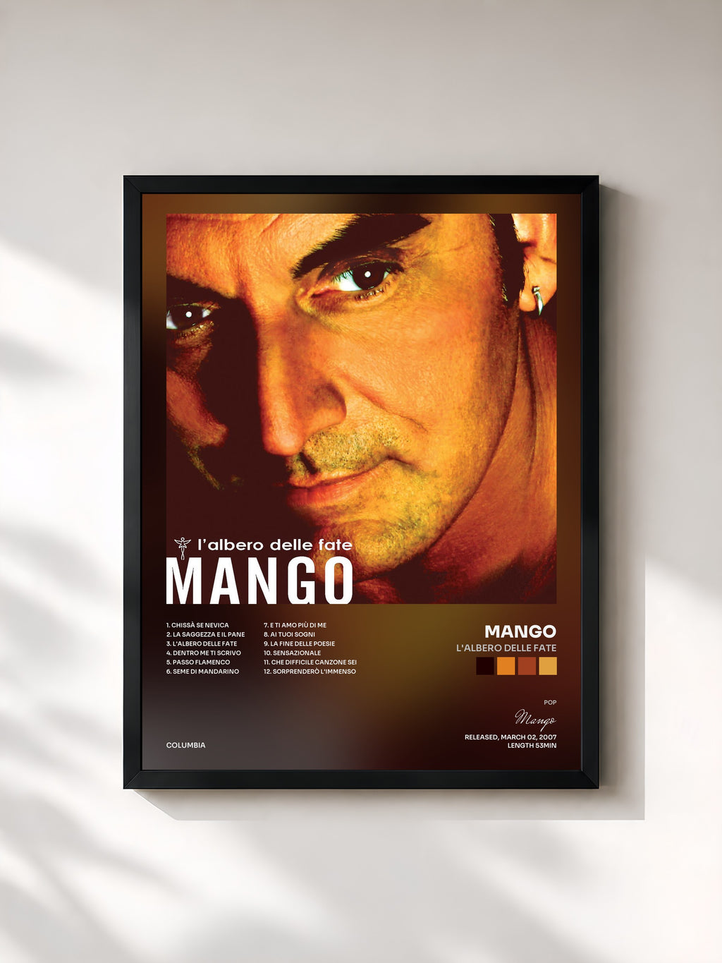#noir Tableau de l'album L'Albero delle fate de Mango, cadre noir, imprimé et encadré en France