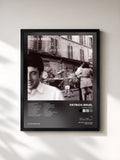 #noir Tableau de l'album Entre-deux de Patrick Bruel, cadre noir, imprimé et encadré en France